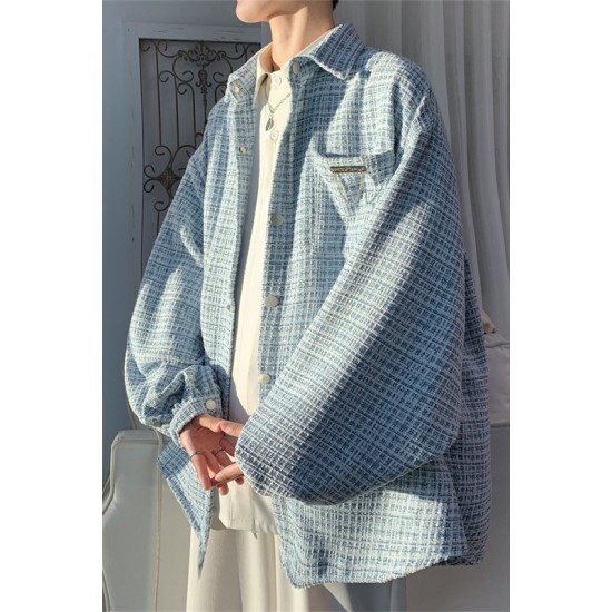 Blue Long Sleeve Shirt For Men