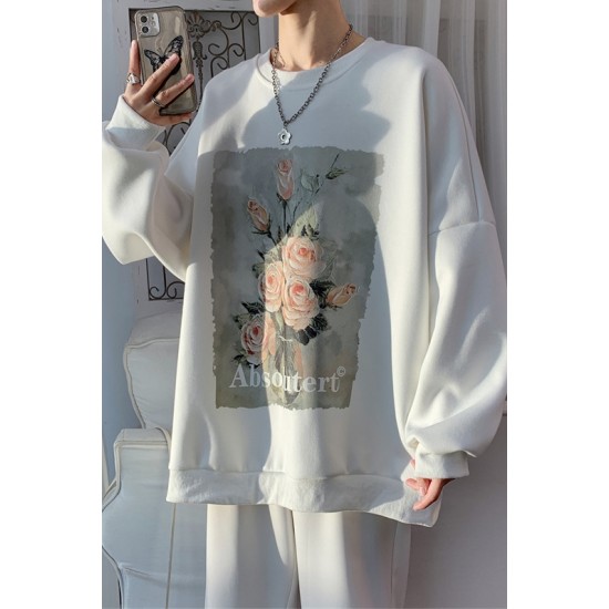 Long Sleeve Sweatshirt For Men With White Black