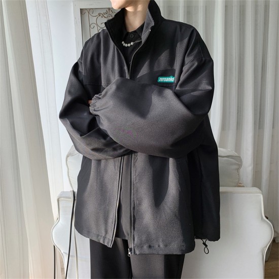 Stand Collar Jacket For Men With Long Sleeves