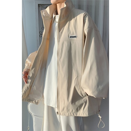 Stand Collar Jacket For Men With Long Sleeves